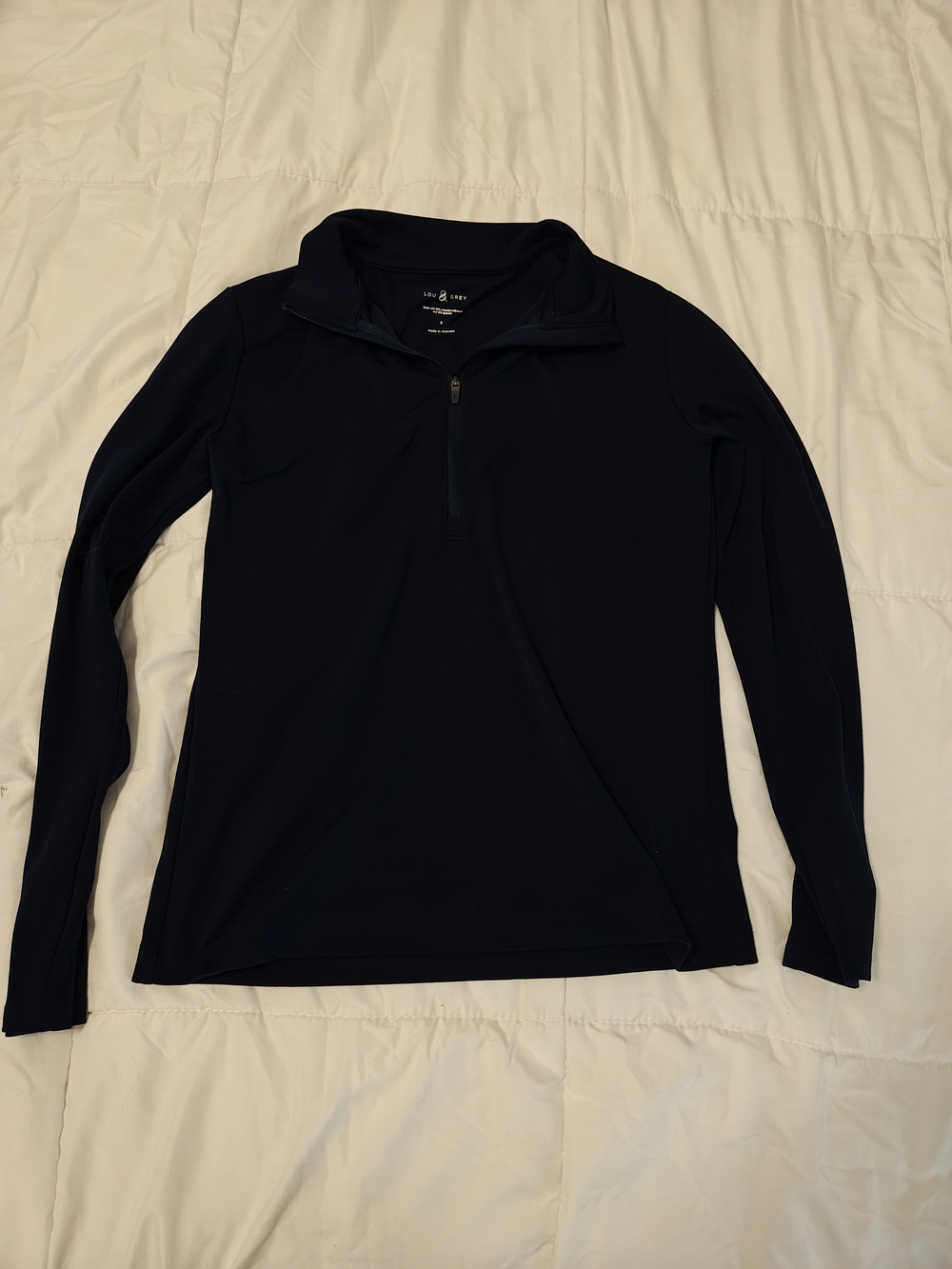 Lou & Grey Navy Half-Zip Long Sleeve Sweater